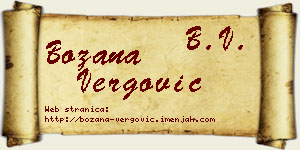 Božana Vergović vizit kartica